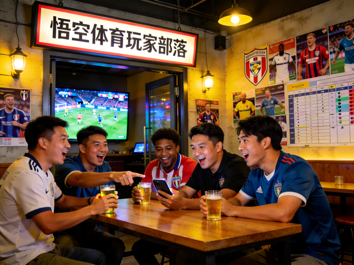 悟空体育玩家部落社区场景，球迷们正在热烈讨论比赛